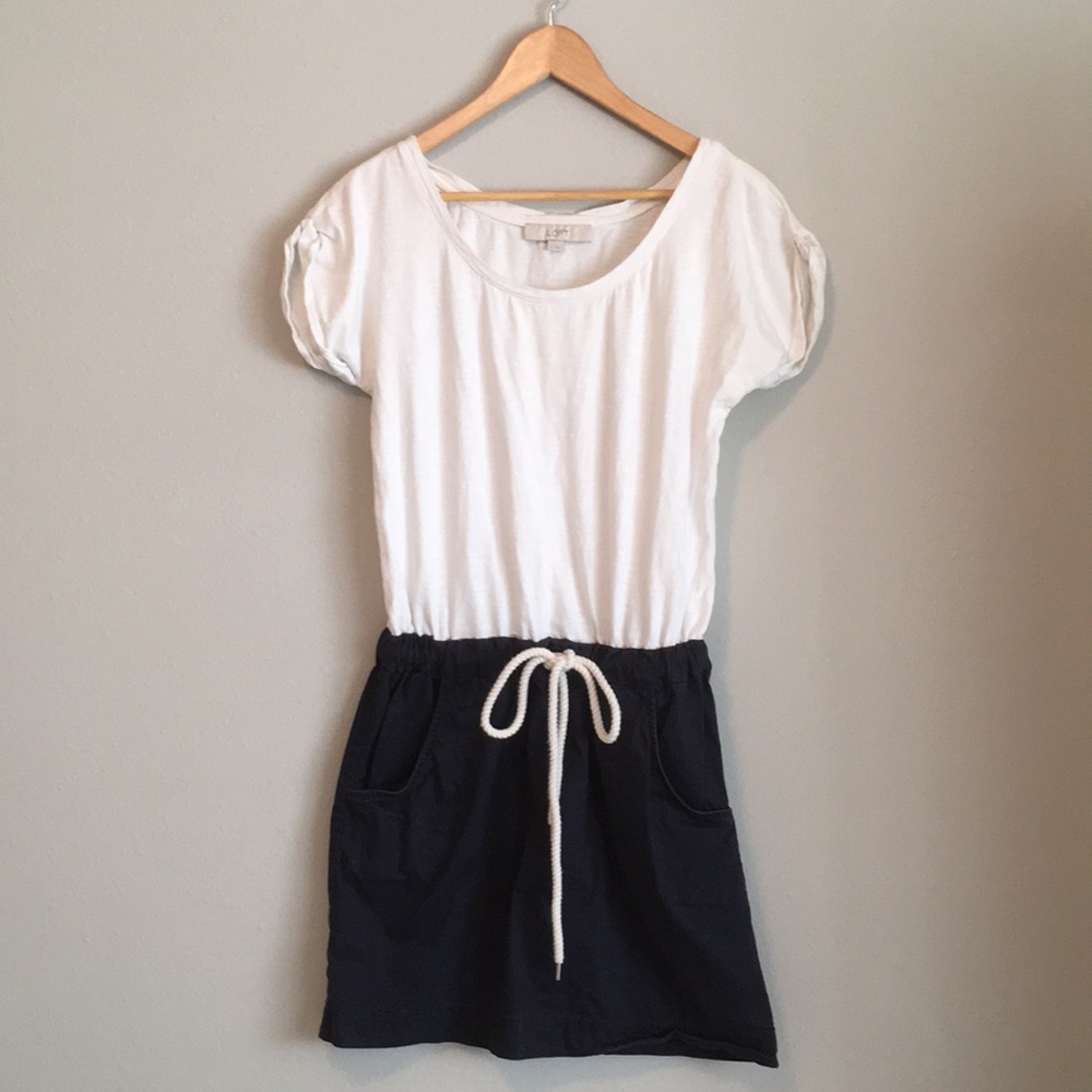 LOFT nautical colorblock rope dress